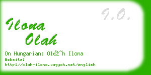 ilona olah business card